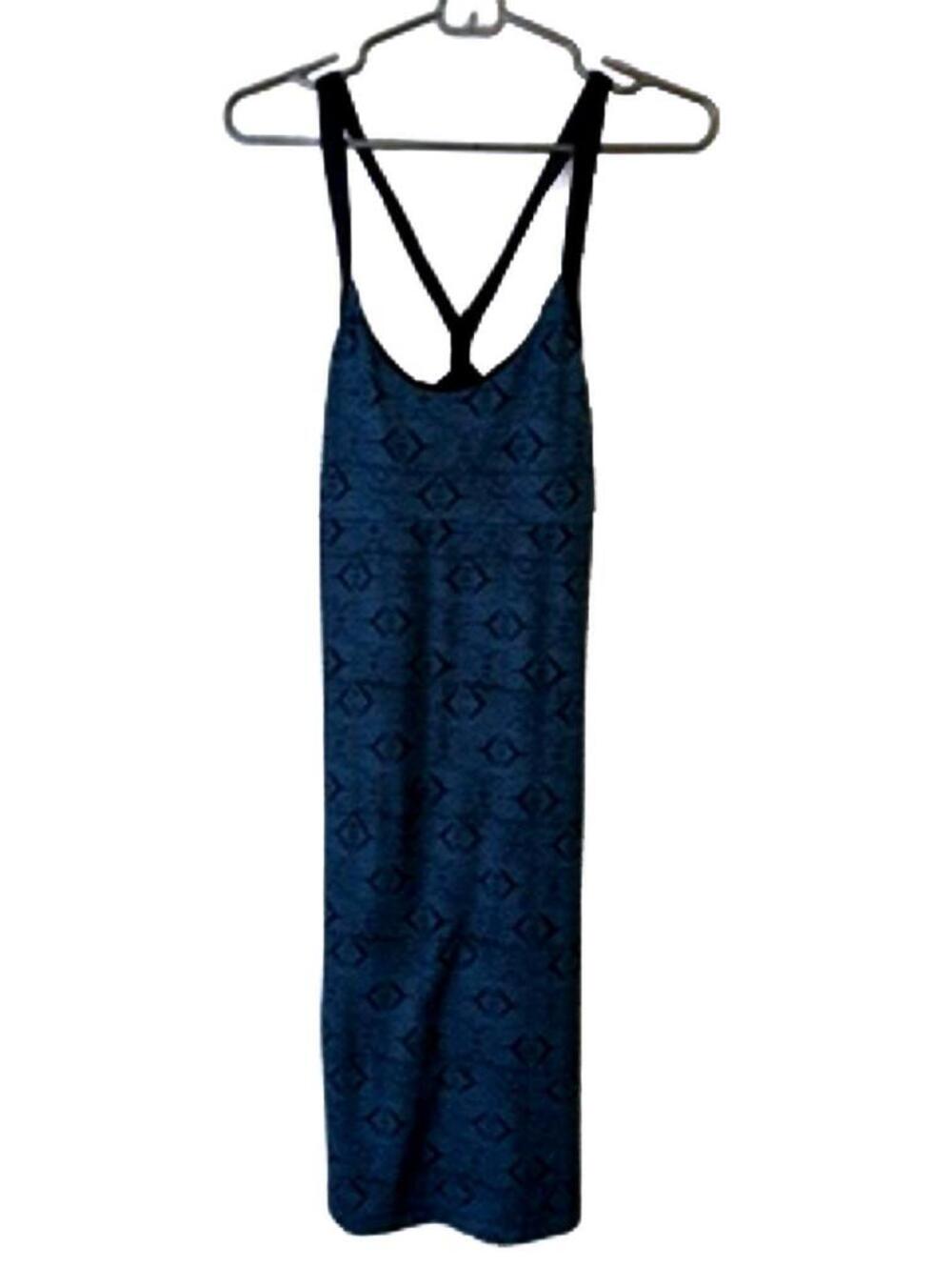 Patagonia Morning Glory Dress Medium M Diamante Navy Blue Geometric Crossback